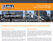 Tablet Screenshot of ablesecuritygroup.com